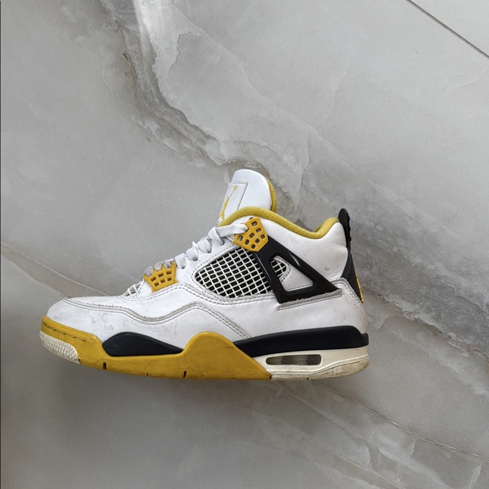 Jordan White and Yellow Sneakers with Air Cushioning